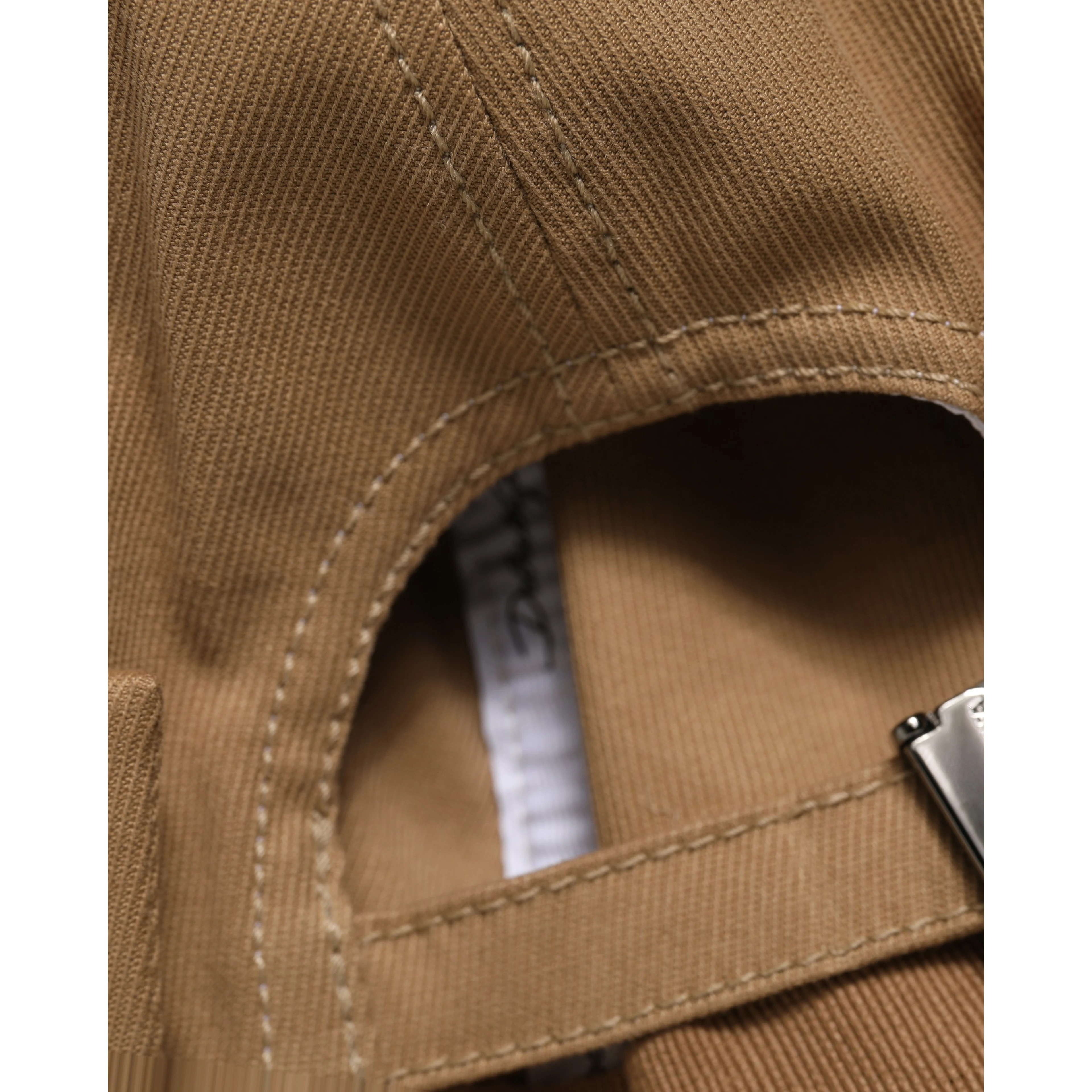 Men Khaki Cotton Docker Capello Brimless Hat