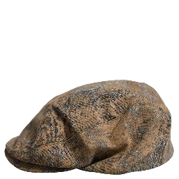 Men Brown Cotton Newsboy Capello Cabbie Hat