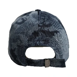 Men Blue All Over Logo Cotton Baseball Cap Hat