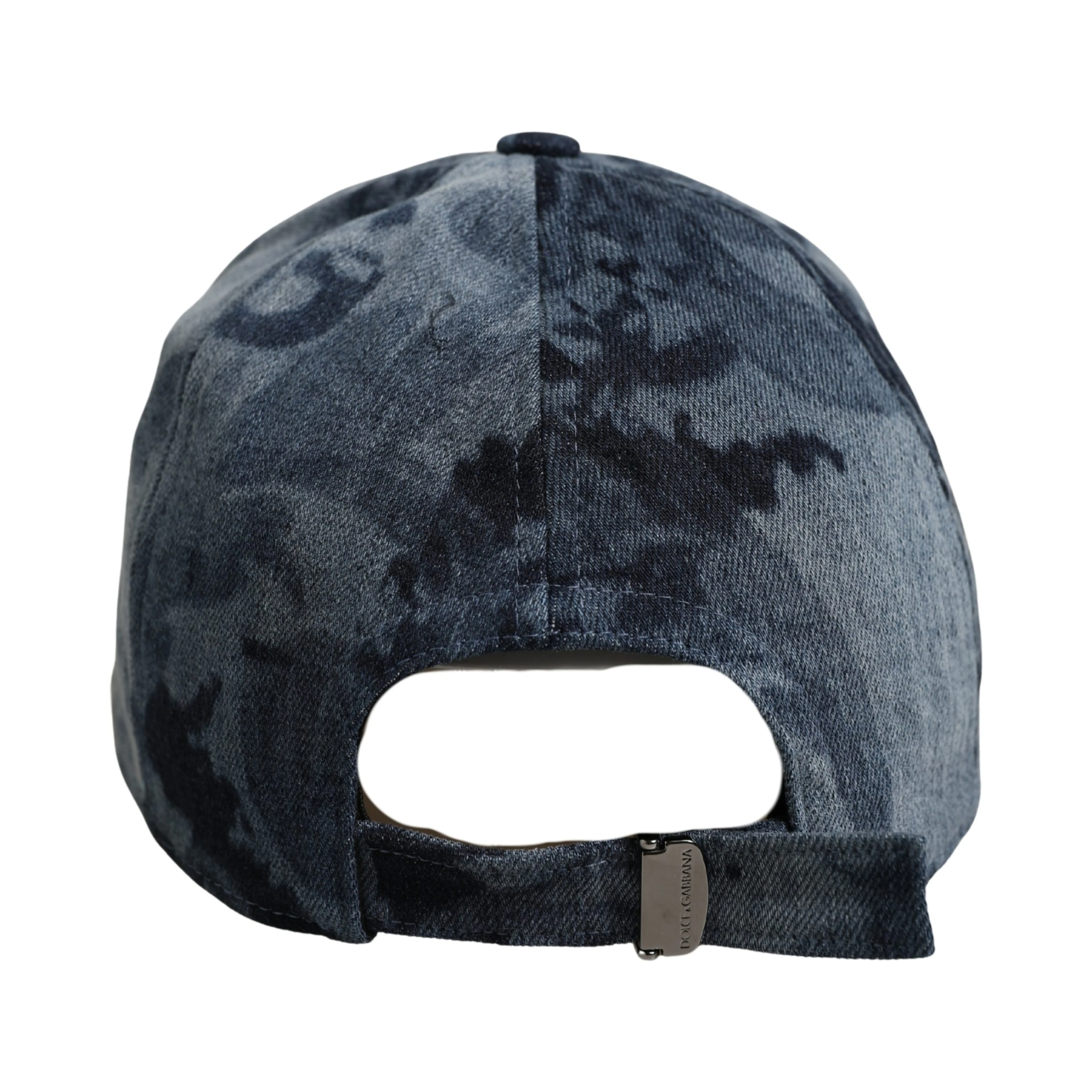 Men Blue All Over Logo Cotton Baseball Cap Hat