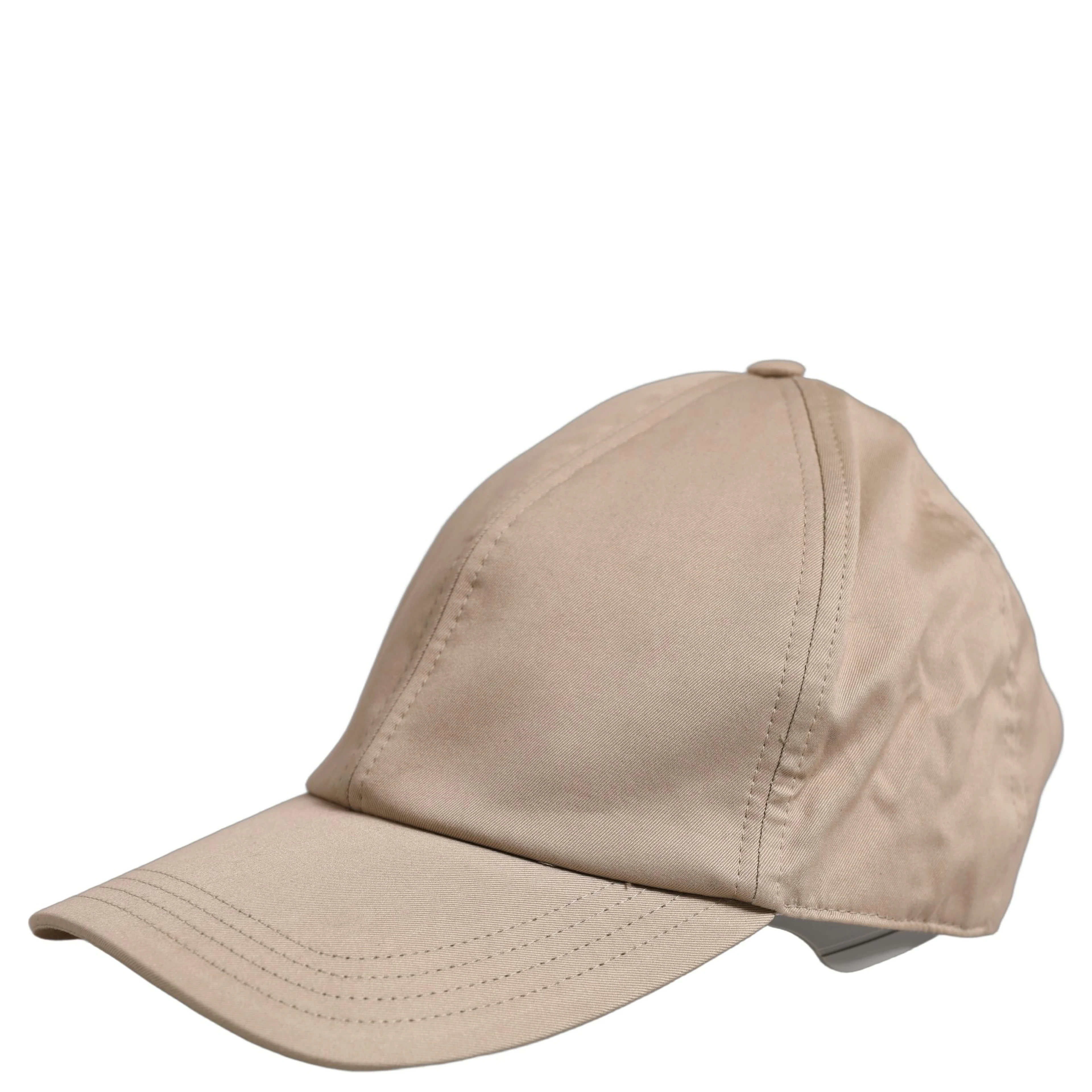 Men Beige Cotton Stretch Baseball Capello Hat
