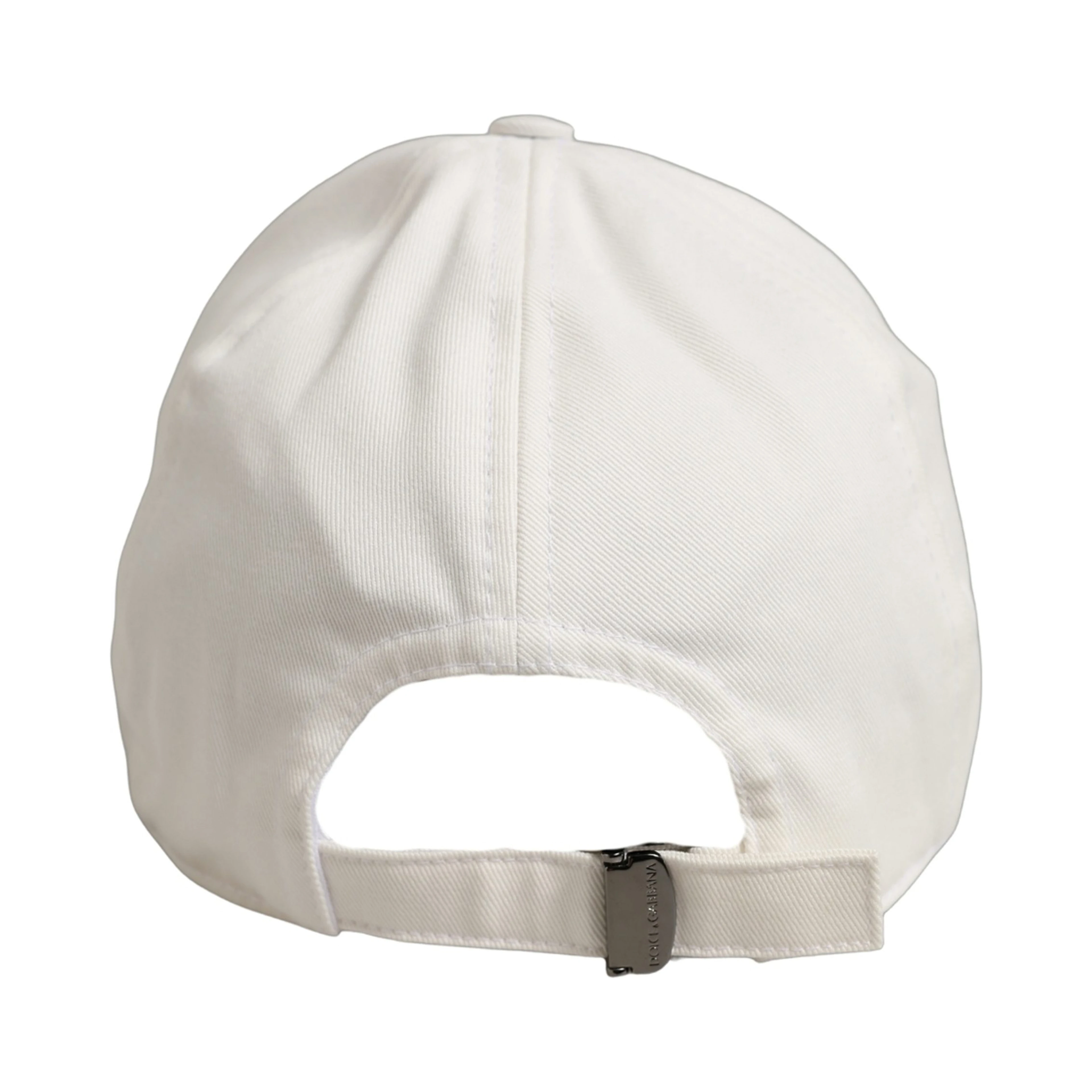 Men White Cotton Baseball Capello 6 Panels Hat