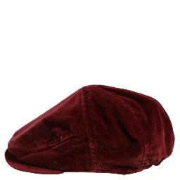 Men Dark Red Cotton Newsboy Capello Cabbie Hat