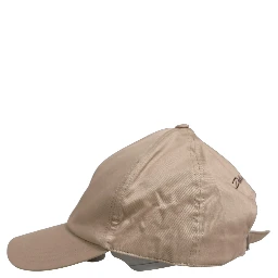 Men Beige Cotton Stretch Baseball Capello Hat
