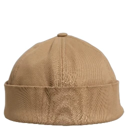 Men Khaki Cotton Docker Capello Brimless Hat