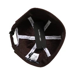 Men Brown Cotton Docker Capello Brimless Hat