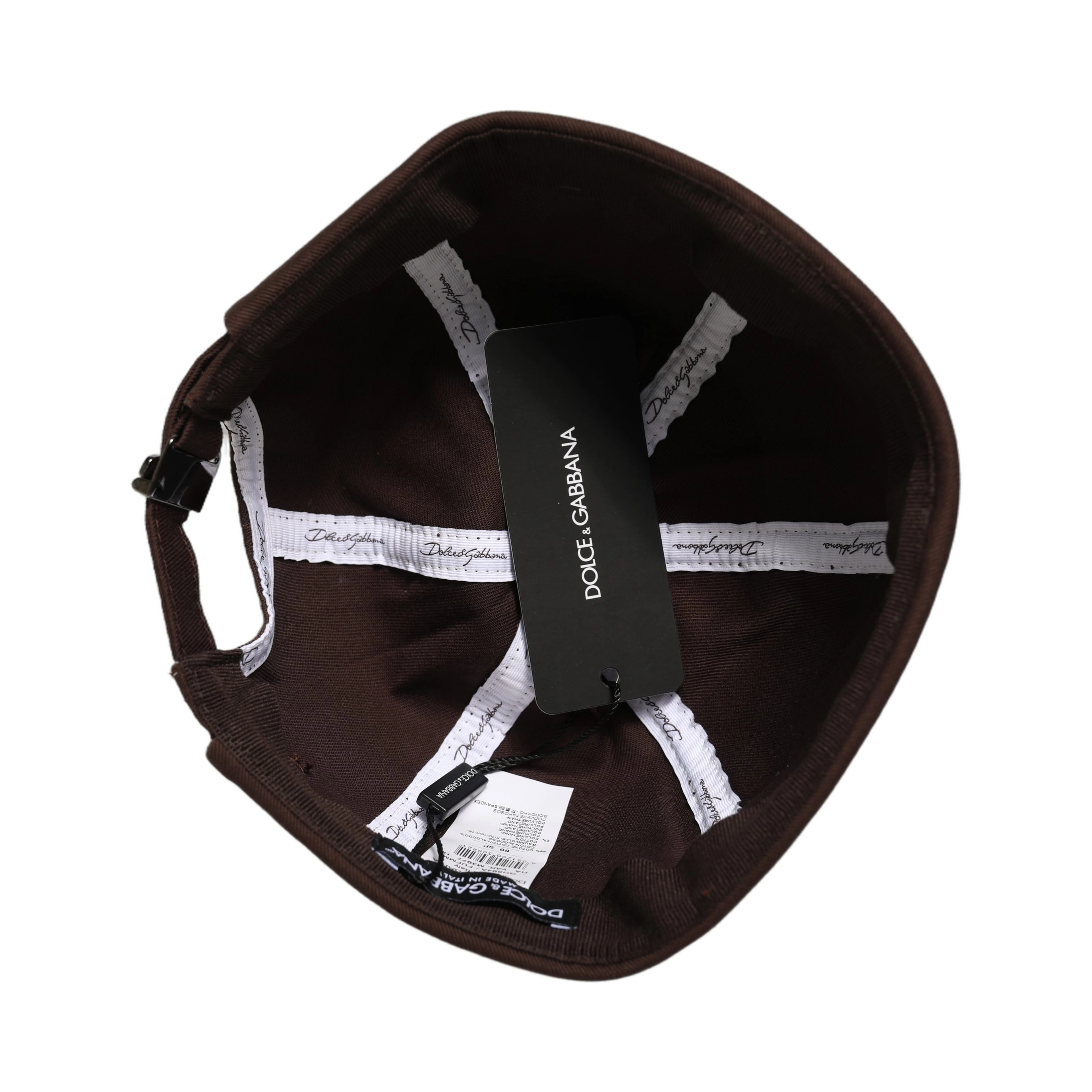 Men Brown Cotton Docker Capello Brimless Hat