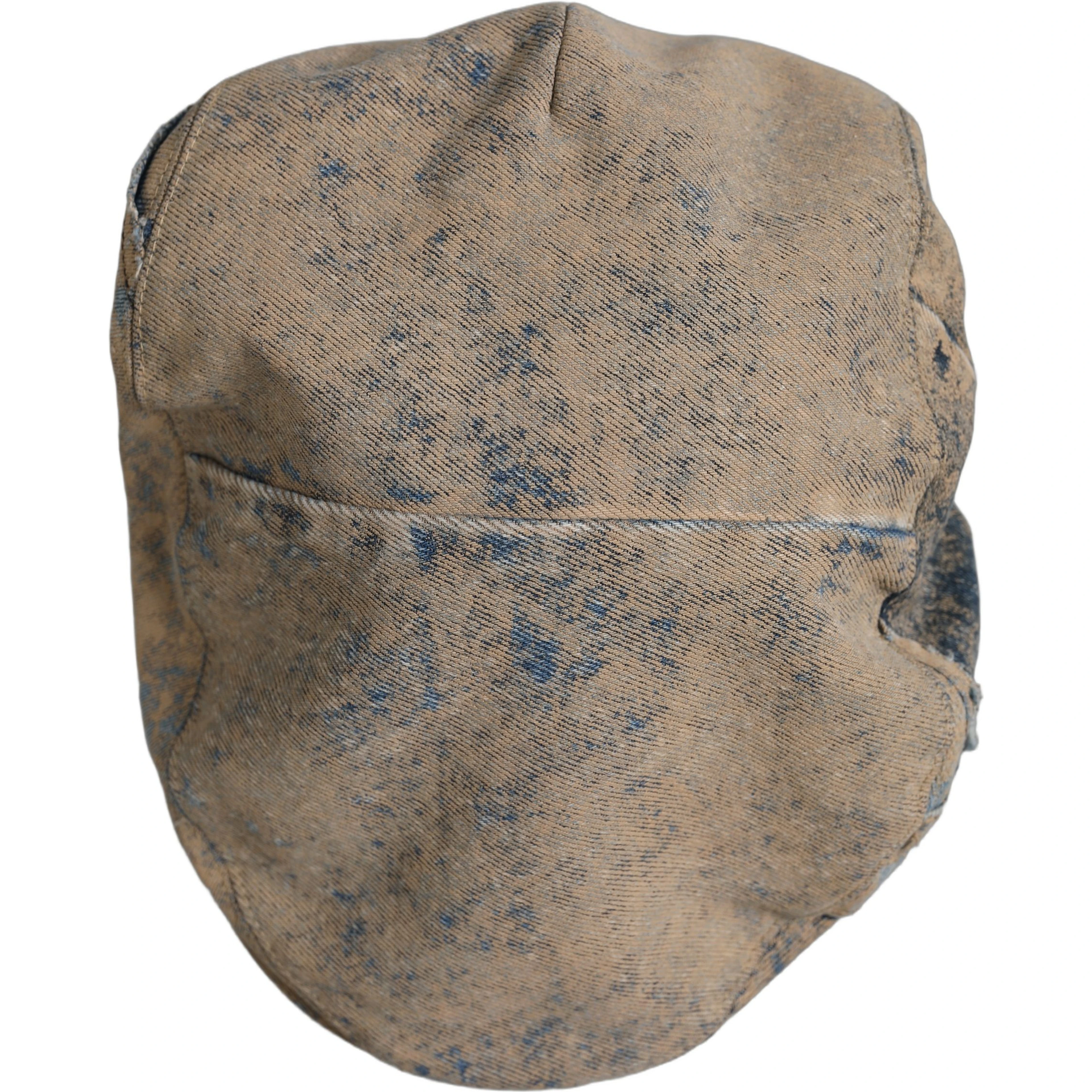 Brown Cotton Denim Newsboy Capello Cabbie Hat