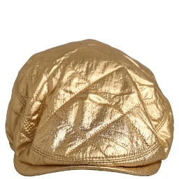 Men Gold Wide Quilted Newsboy Capello Hat