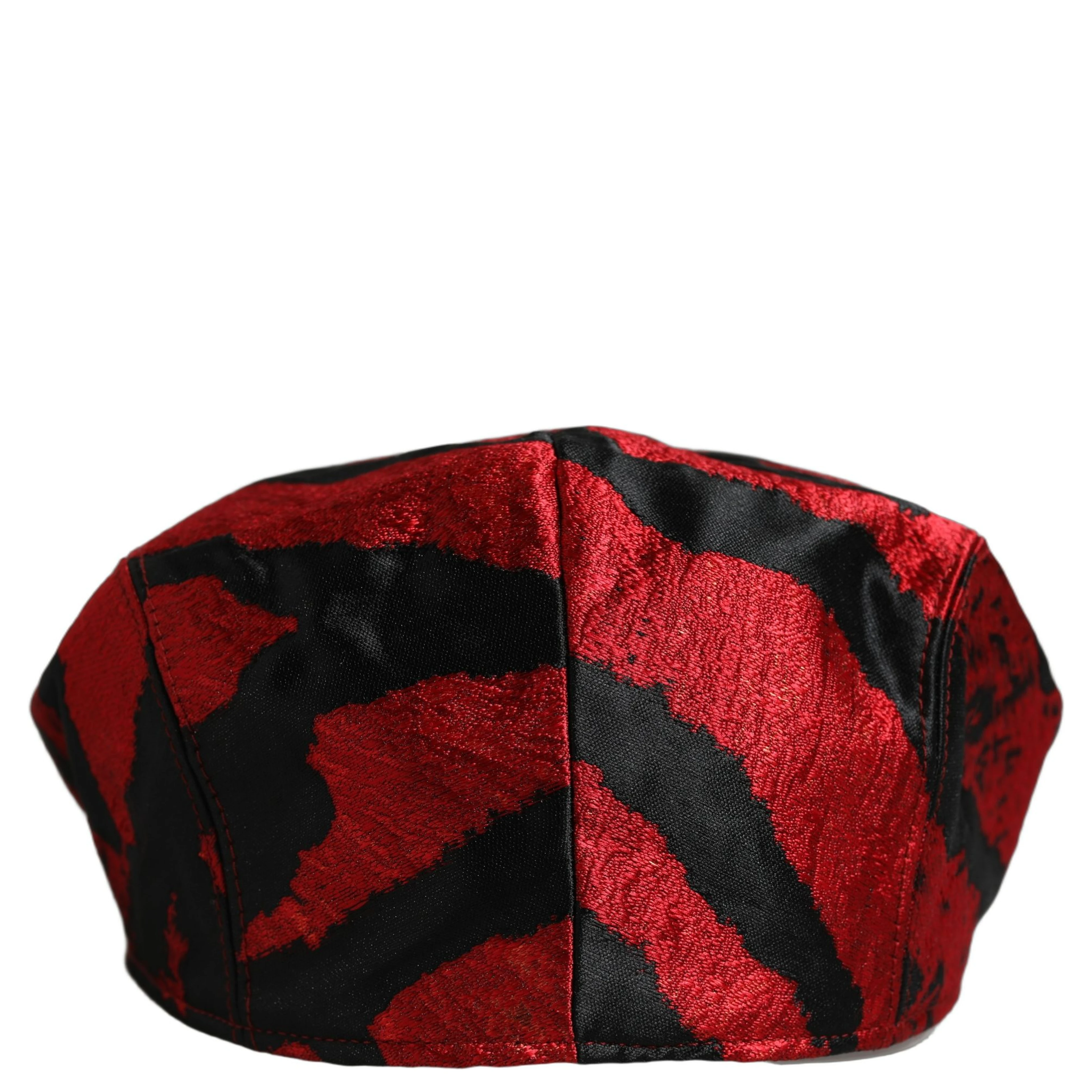 Men Red Black Stripe Cotton Newsboy Capello Hat