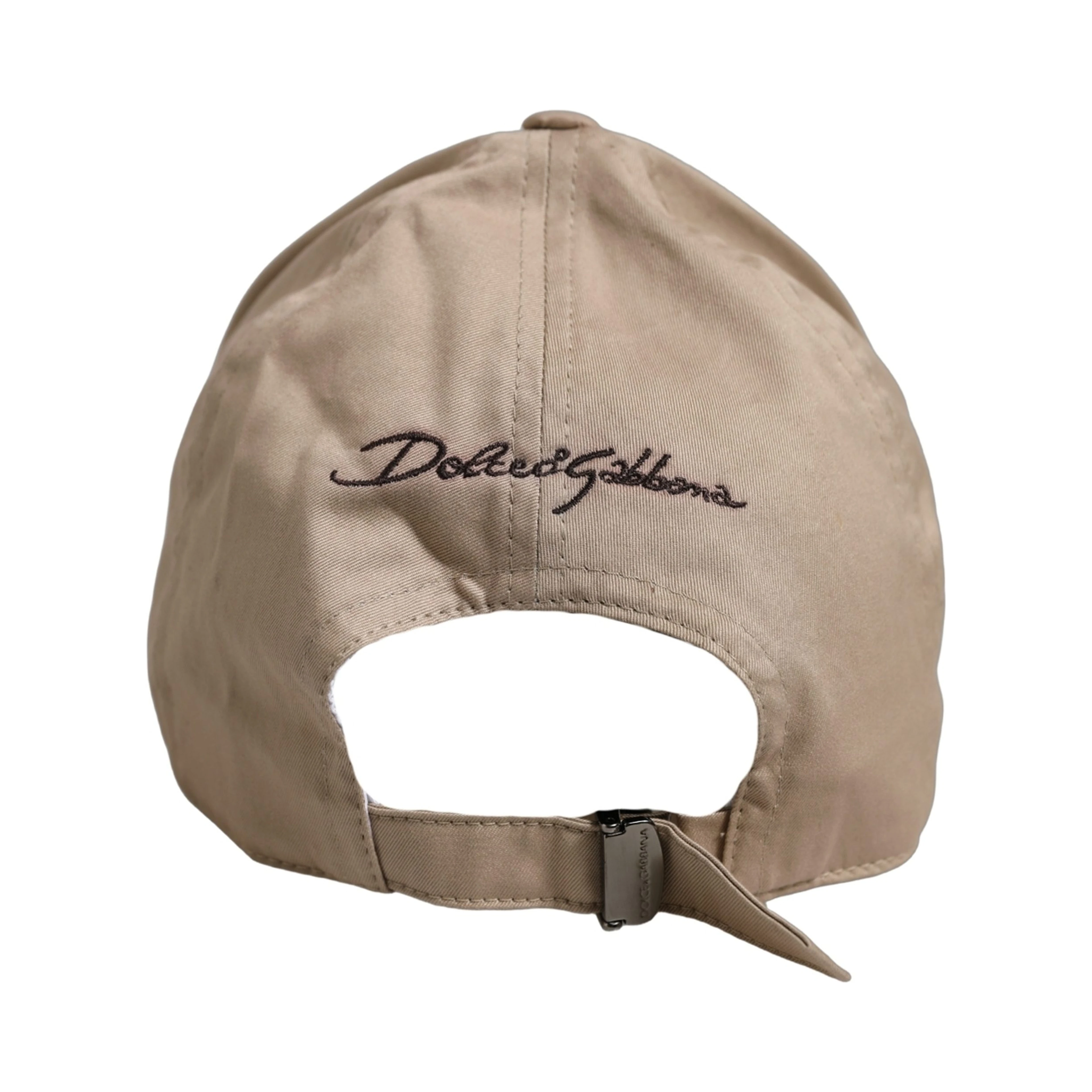 Men Beige Cotton Stretch Baseball Capello Hat