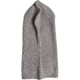 Men Grey Wool Ribbed Knit Balaclava Wrap One Size Hat