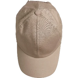 Men Beige Cotton Stretch Baseball Capello Hat