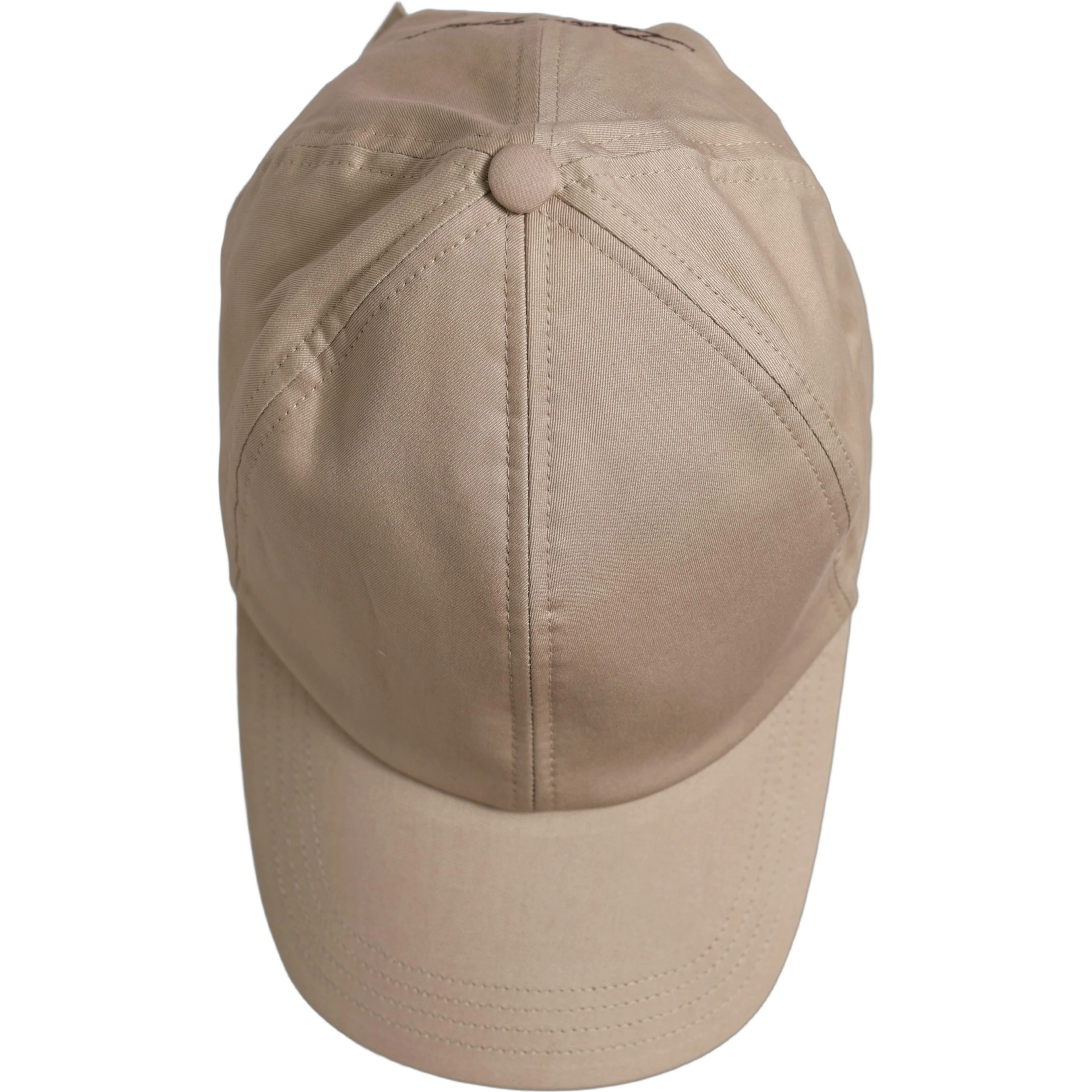 Men Beige Cotton Stretch Baseball Capello Hat