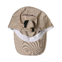 Men Beige Cotton Stretch Baseball Capello Hat
