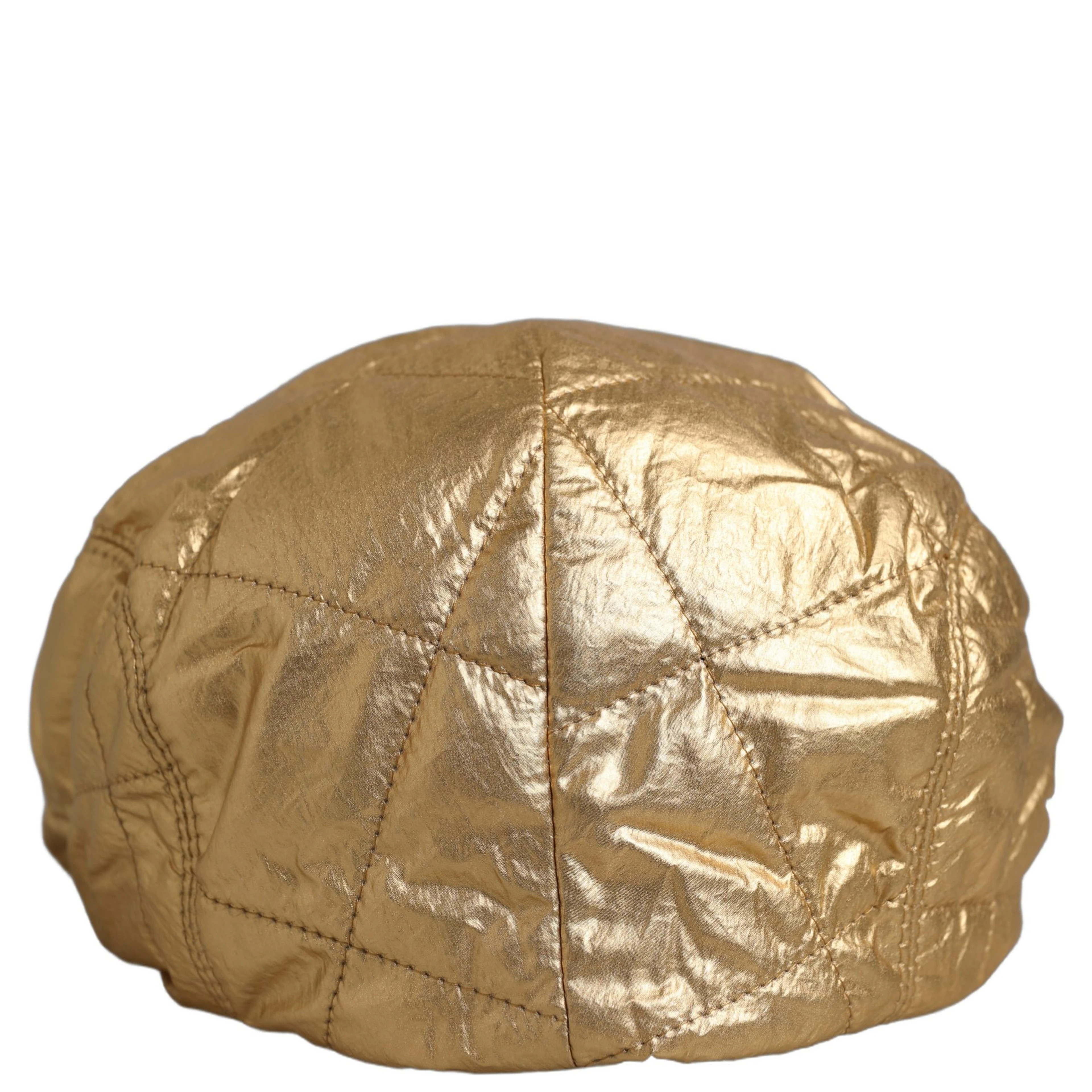 Men Gold Wide Quilted Newsboy Capello Hat