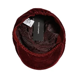 Men Dark Red Cotton Newsboy Capello Cabbie Hat