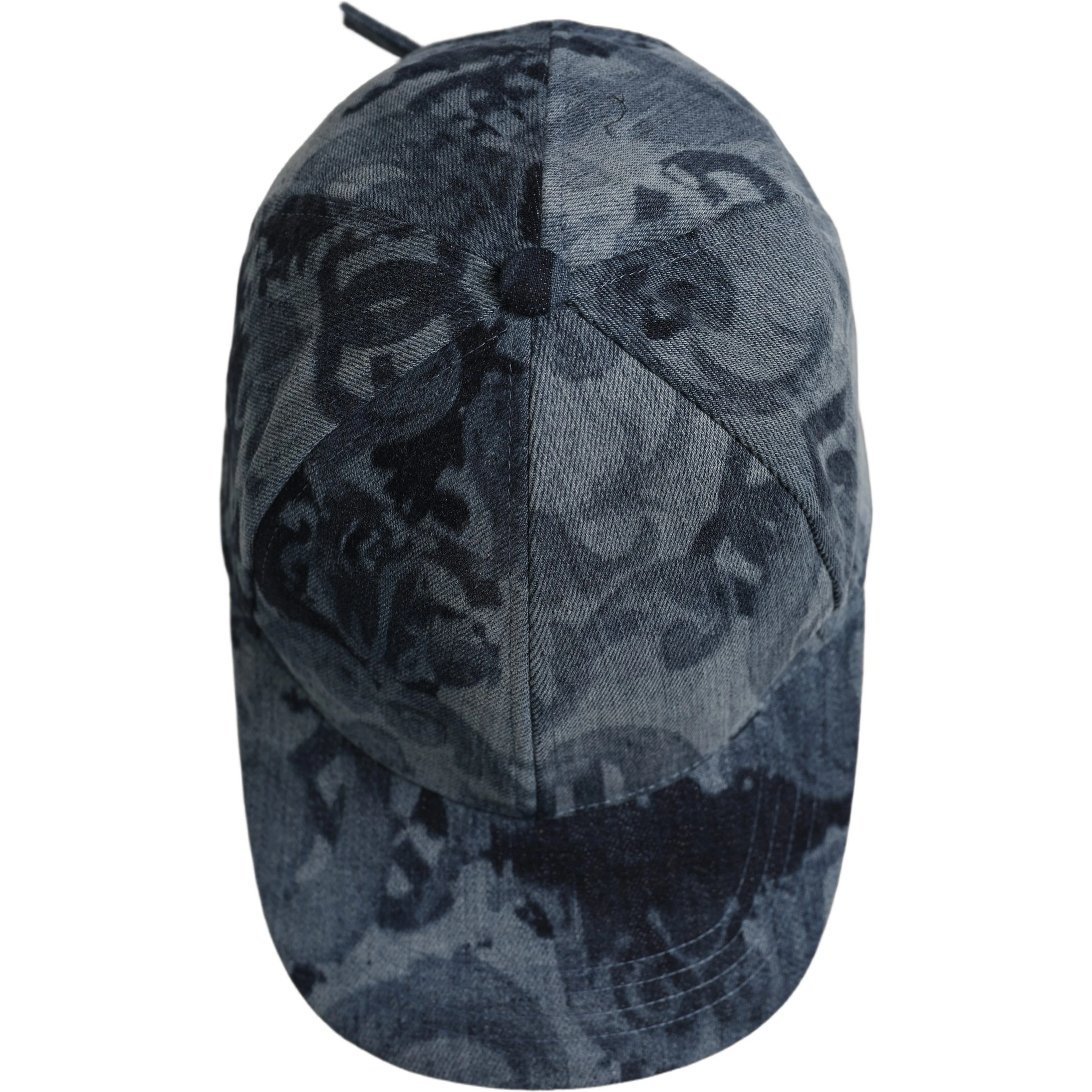 Men Blue All Over Logo Cotton Baseball Cap Hat
