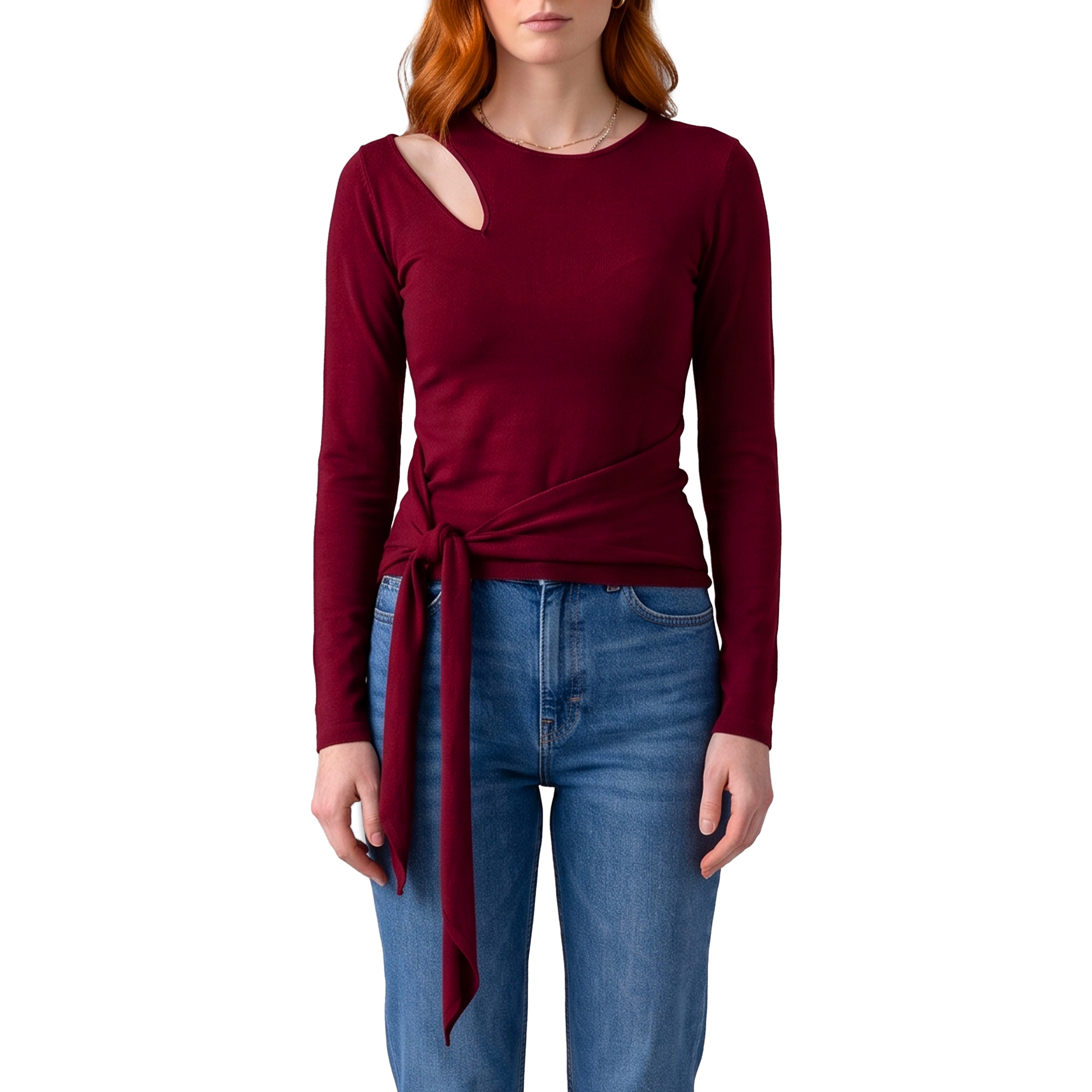 Cut-off top with sash