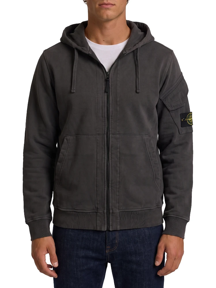 Cotton zip-up sweatshirt