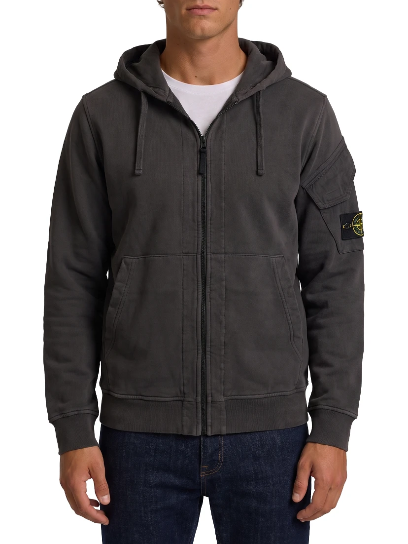 Cotton zip-up sweatshirt