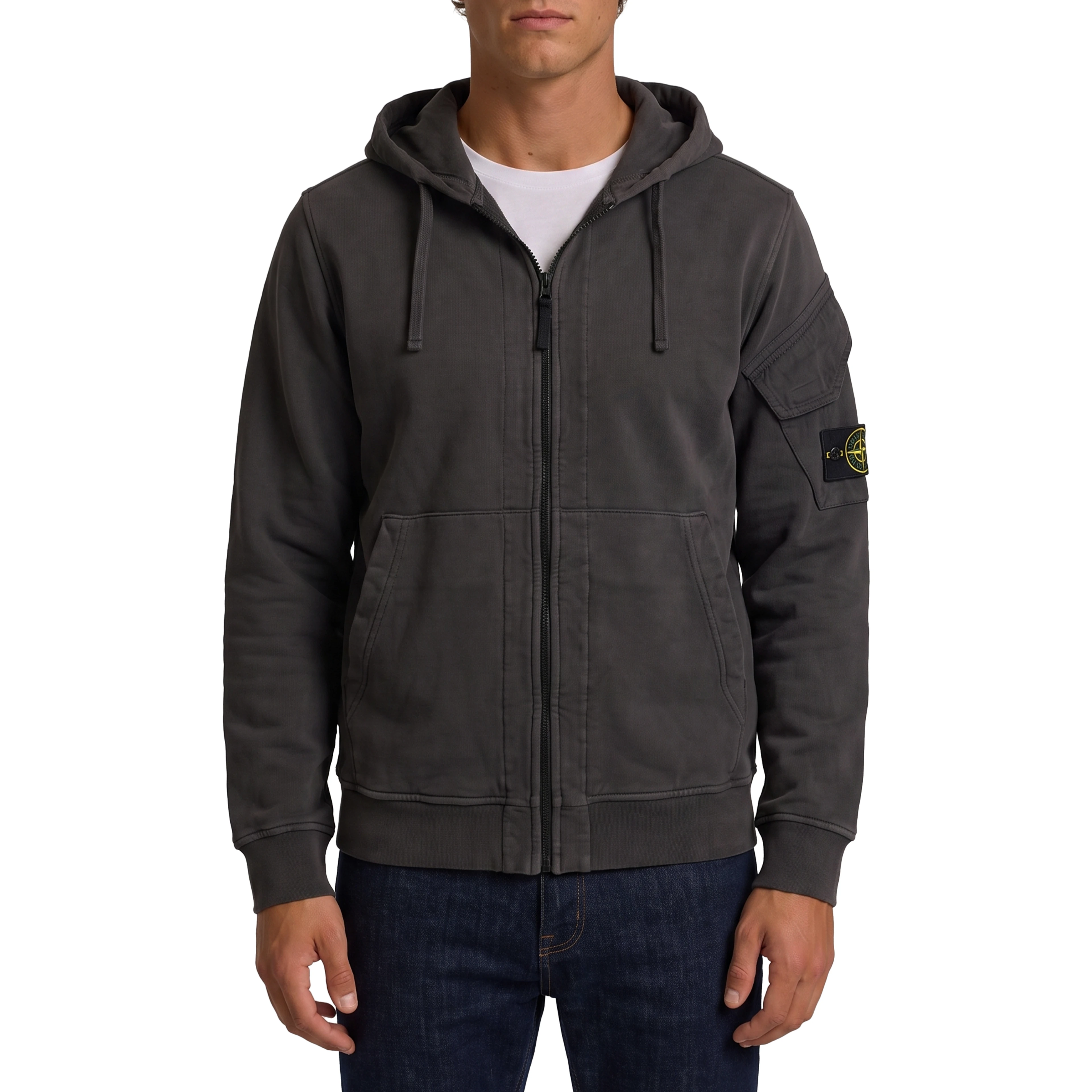 Cotton zip-up sweatshirt