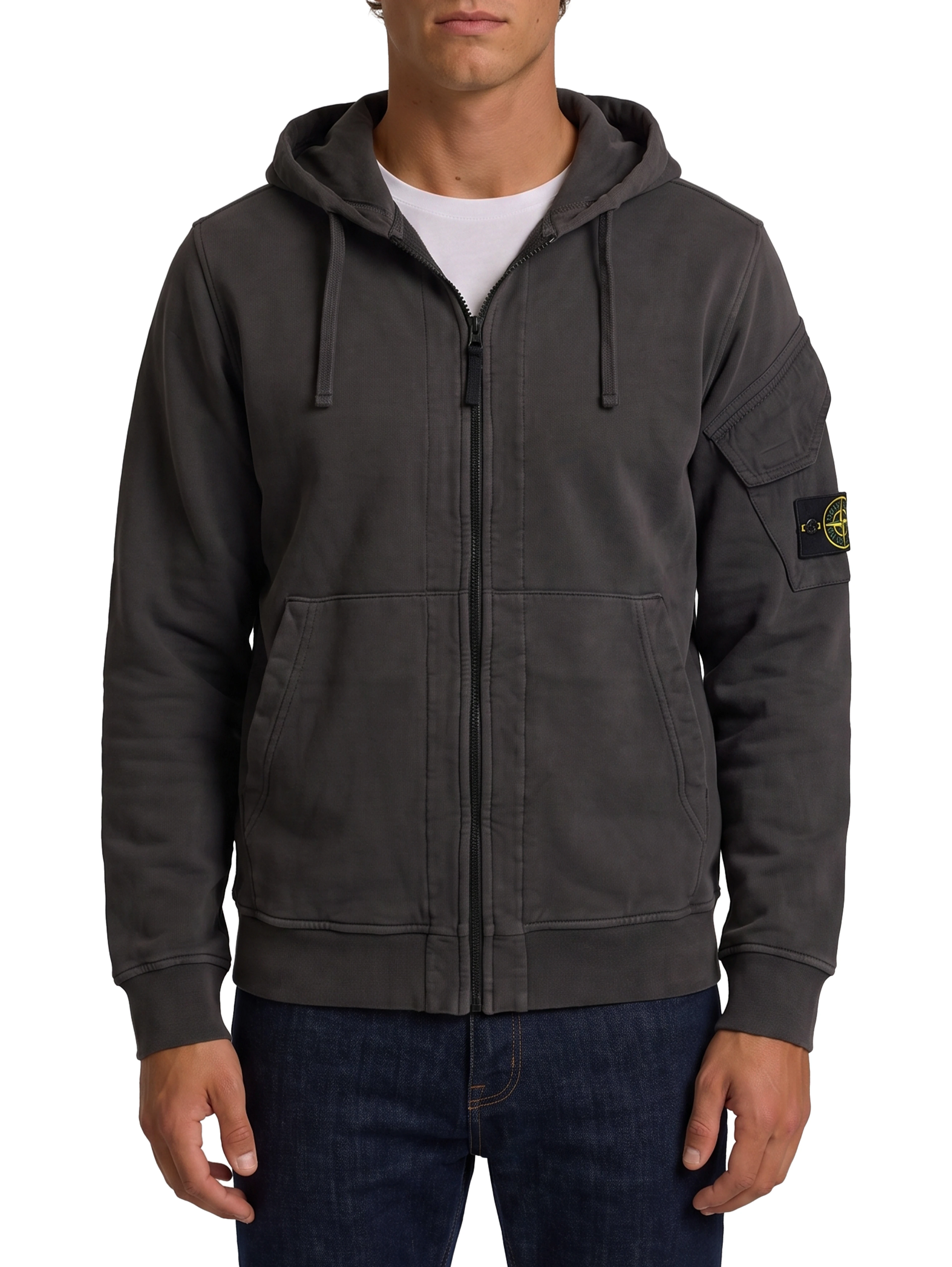 Cotton zip-up sweatshirt