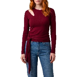 Cut-off top with sash
