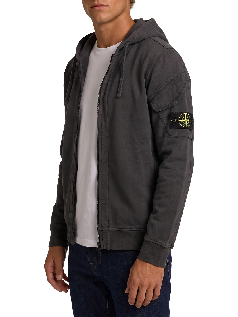 Cotton zip-up sweatshirt