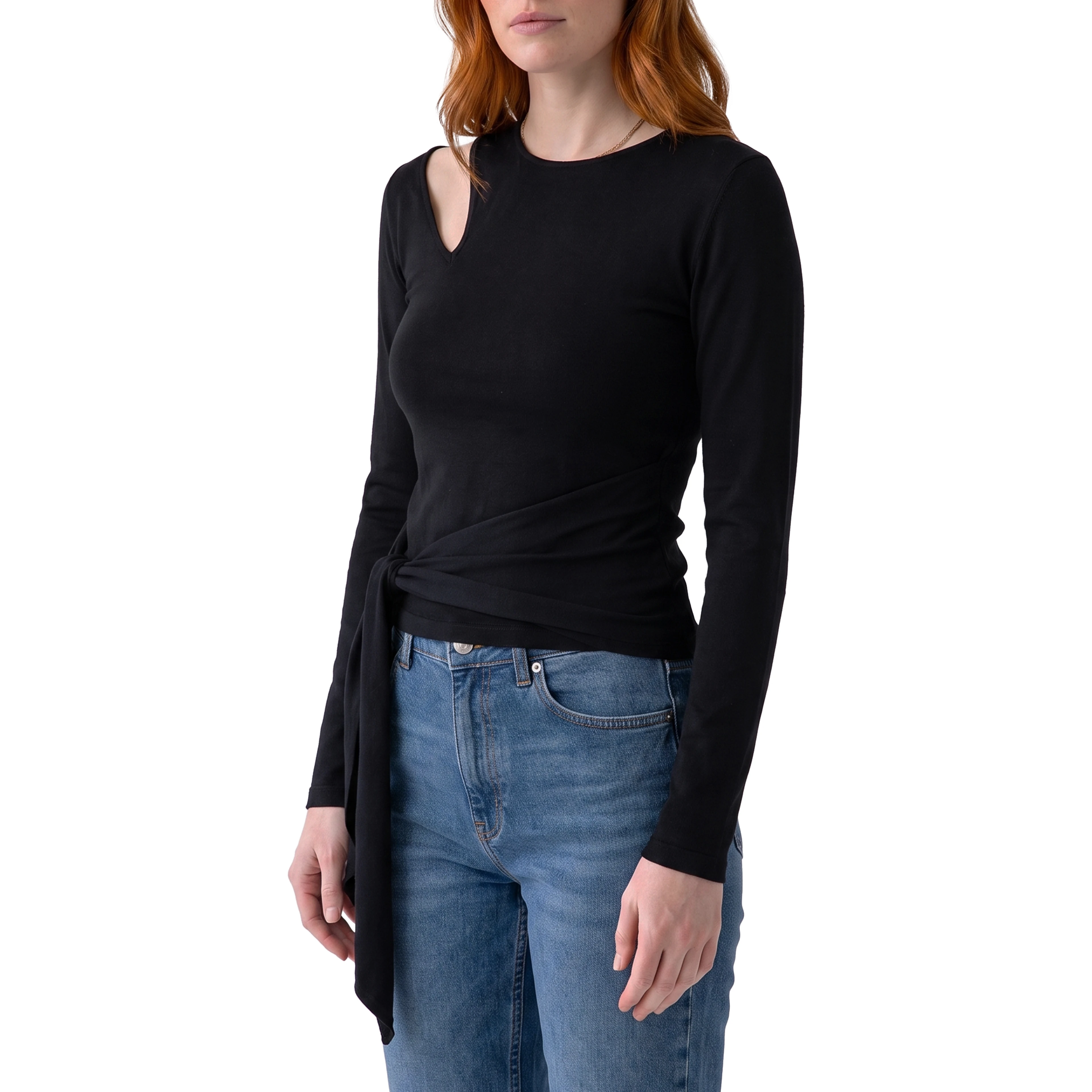 Cut-off top with sash