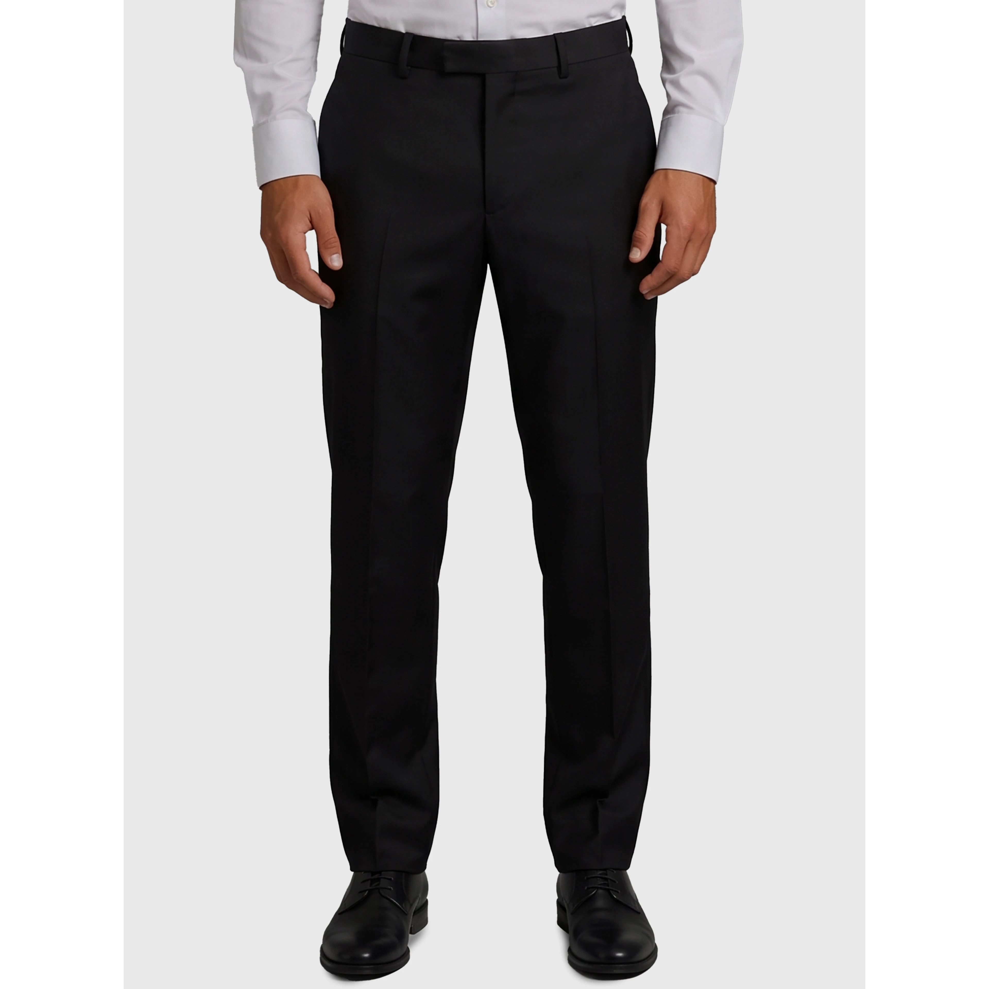 New York double-breasted virgin wool suit