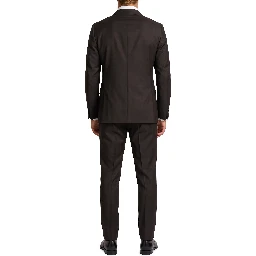 New York double-breasted virgin wool suit