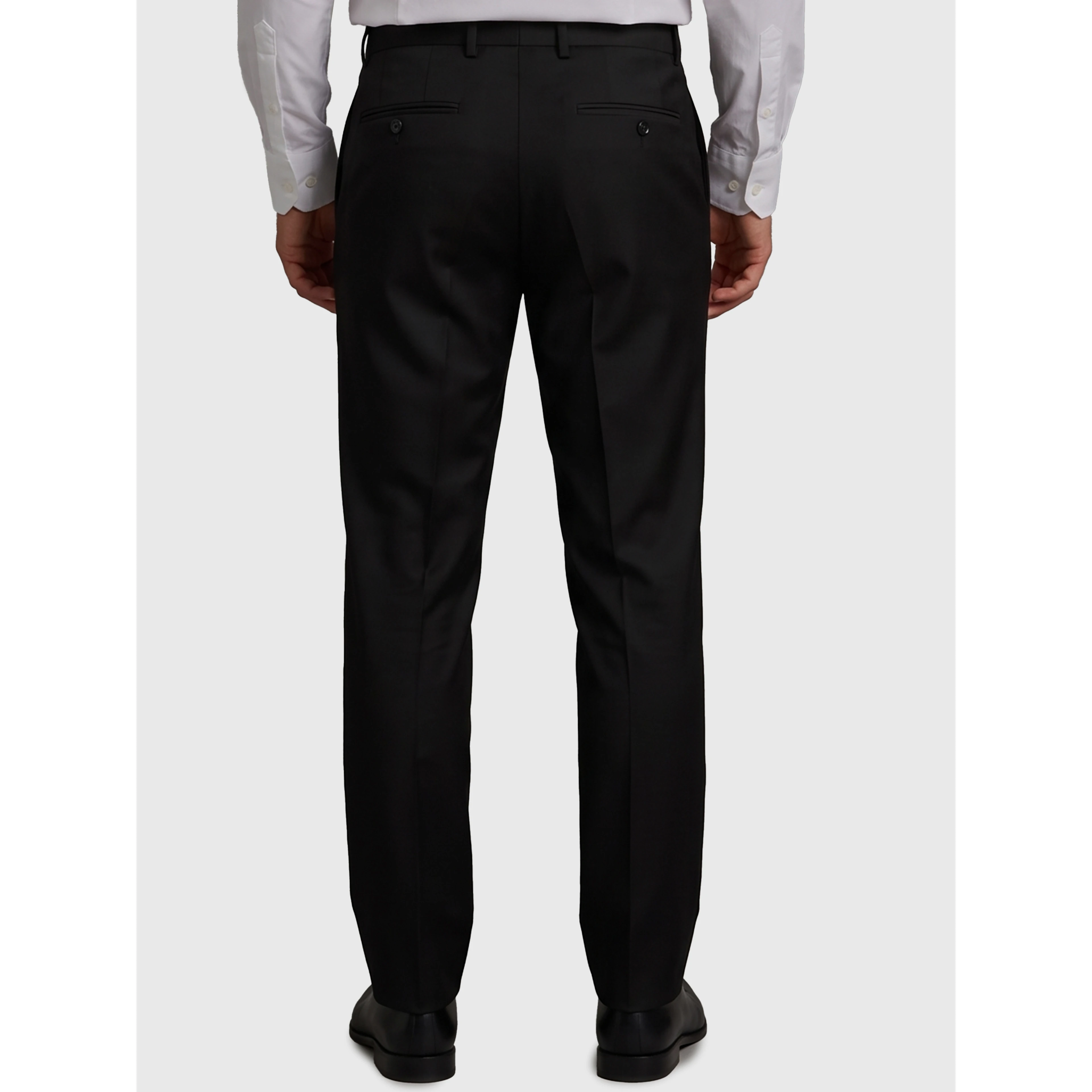 New York double-breasted virgin wool suit