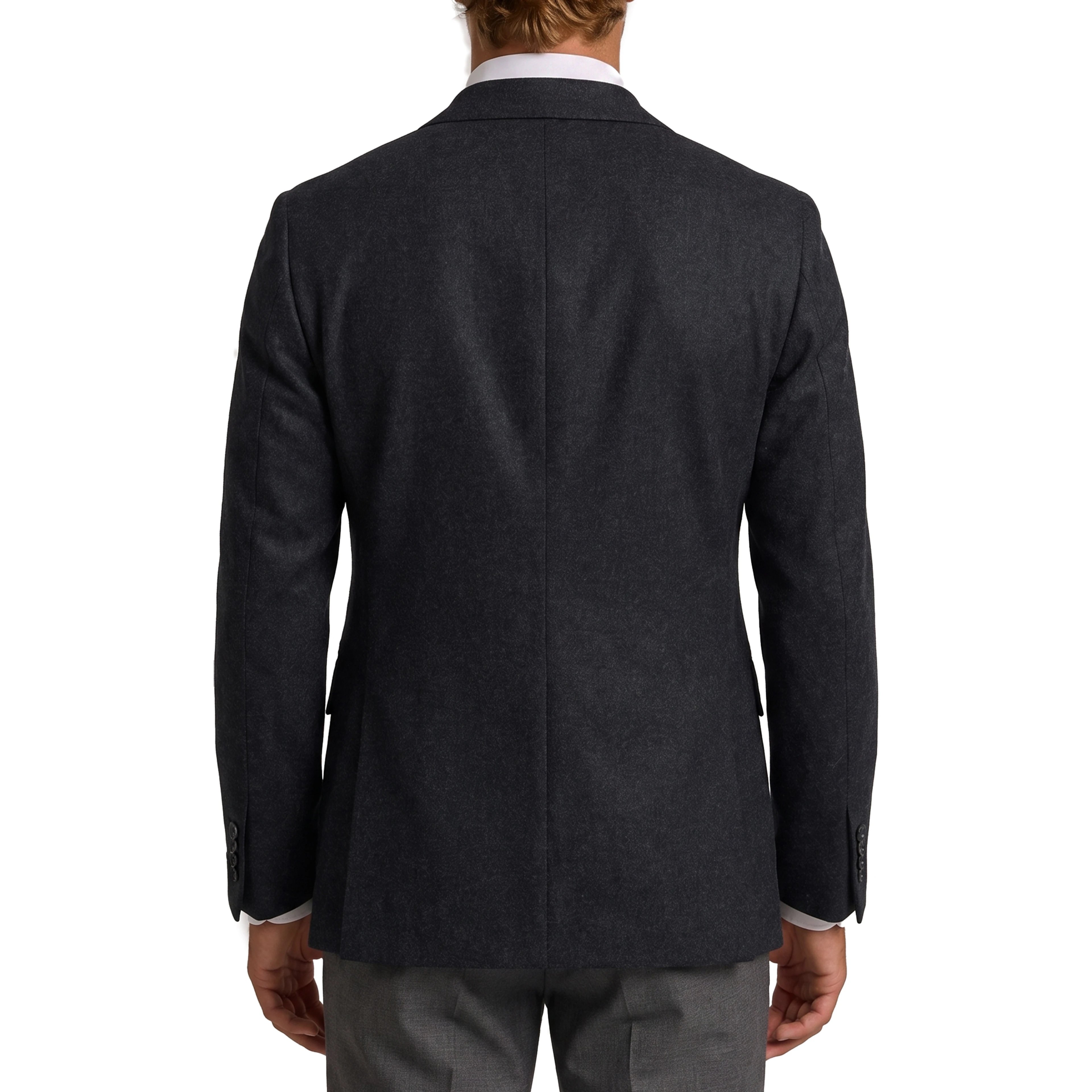 New York double-breasted virgin wool jacket