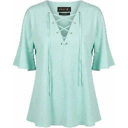 Light Blue Cotton Women Shirt