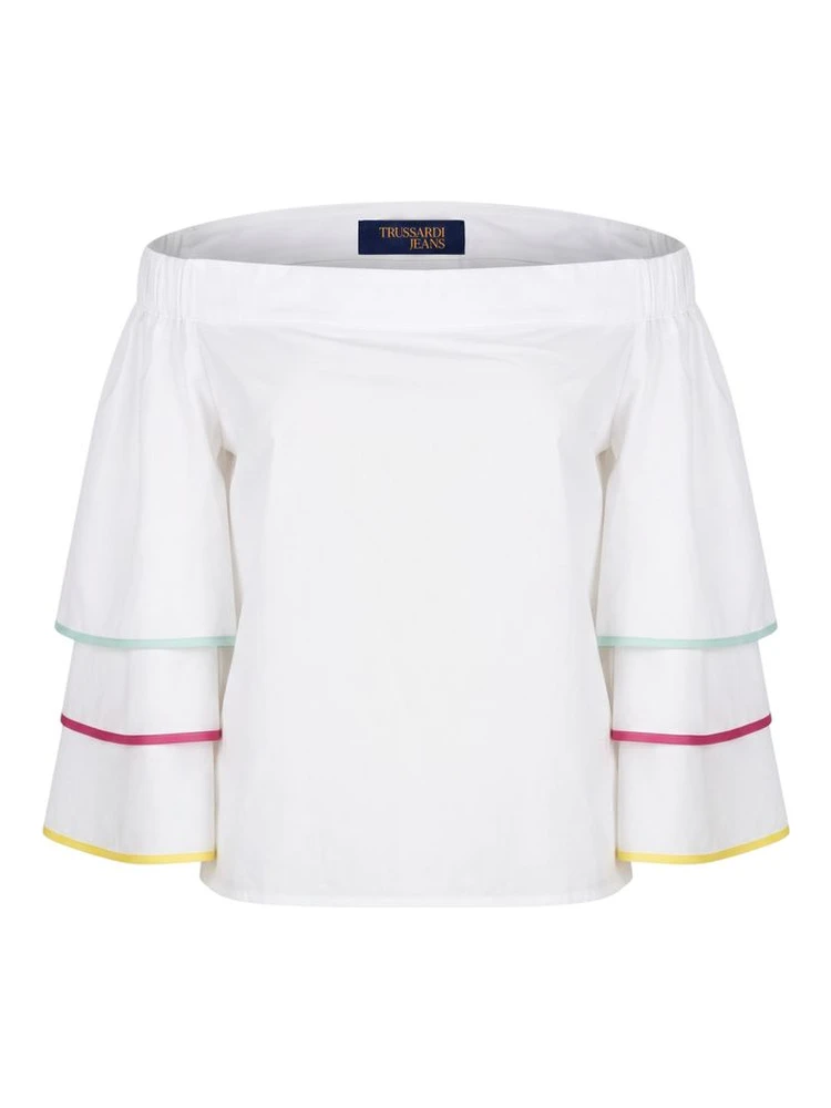 White Cotton Women Shirt