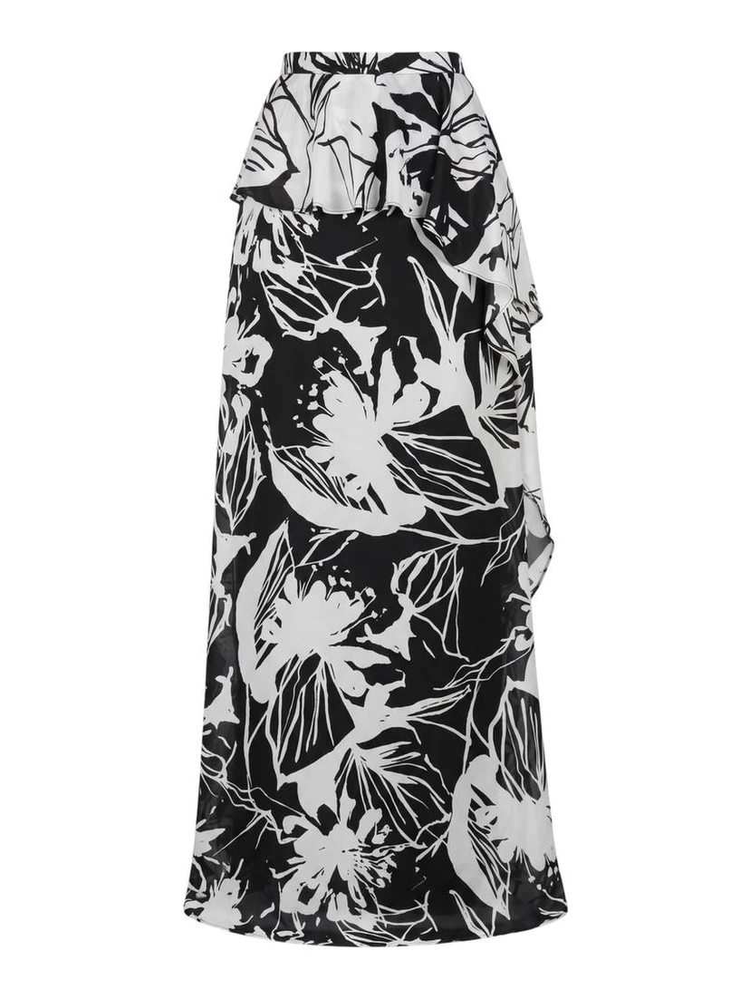Black Polyester Women Skirt