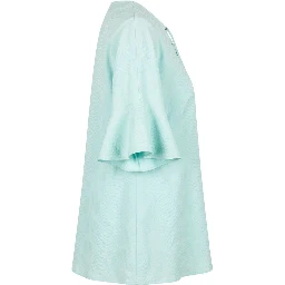 Light Blue Cotton Women Shirt