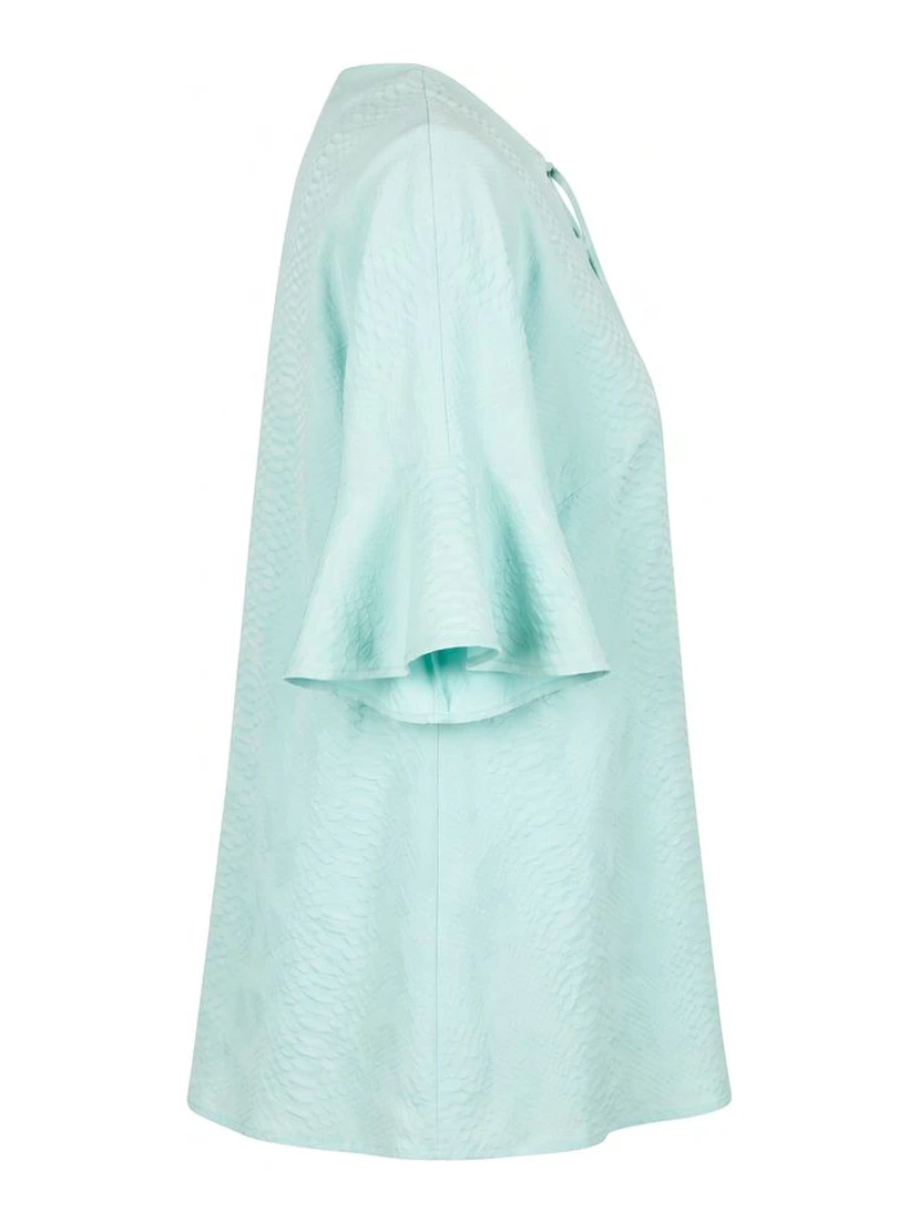 Light Blue Cotton Women Shirt