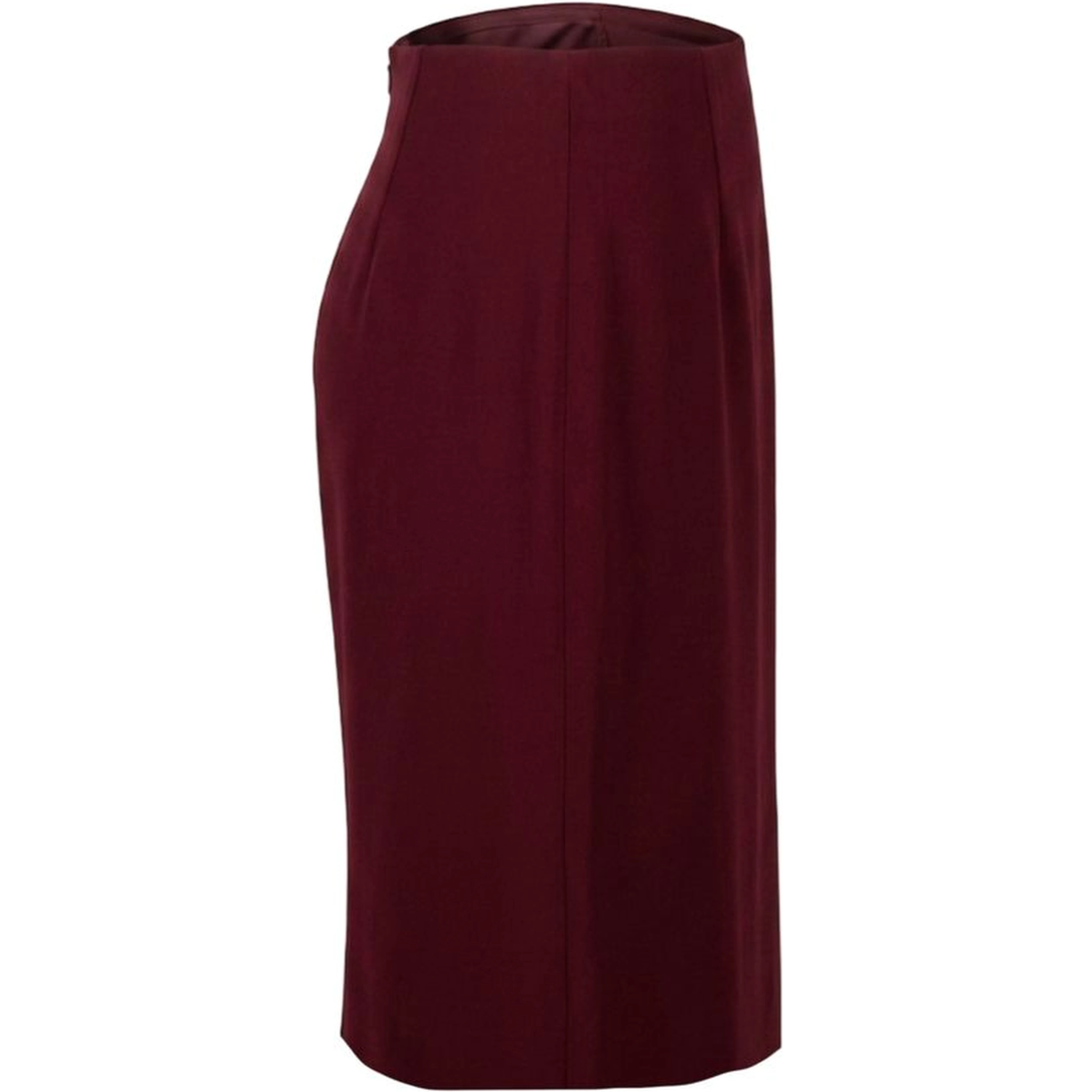 Red Acetate Women Skirt