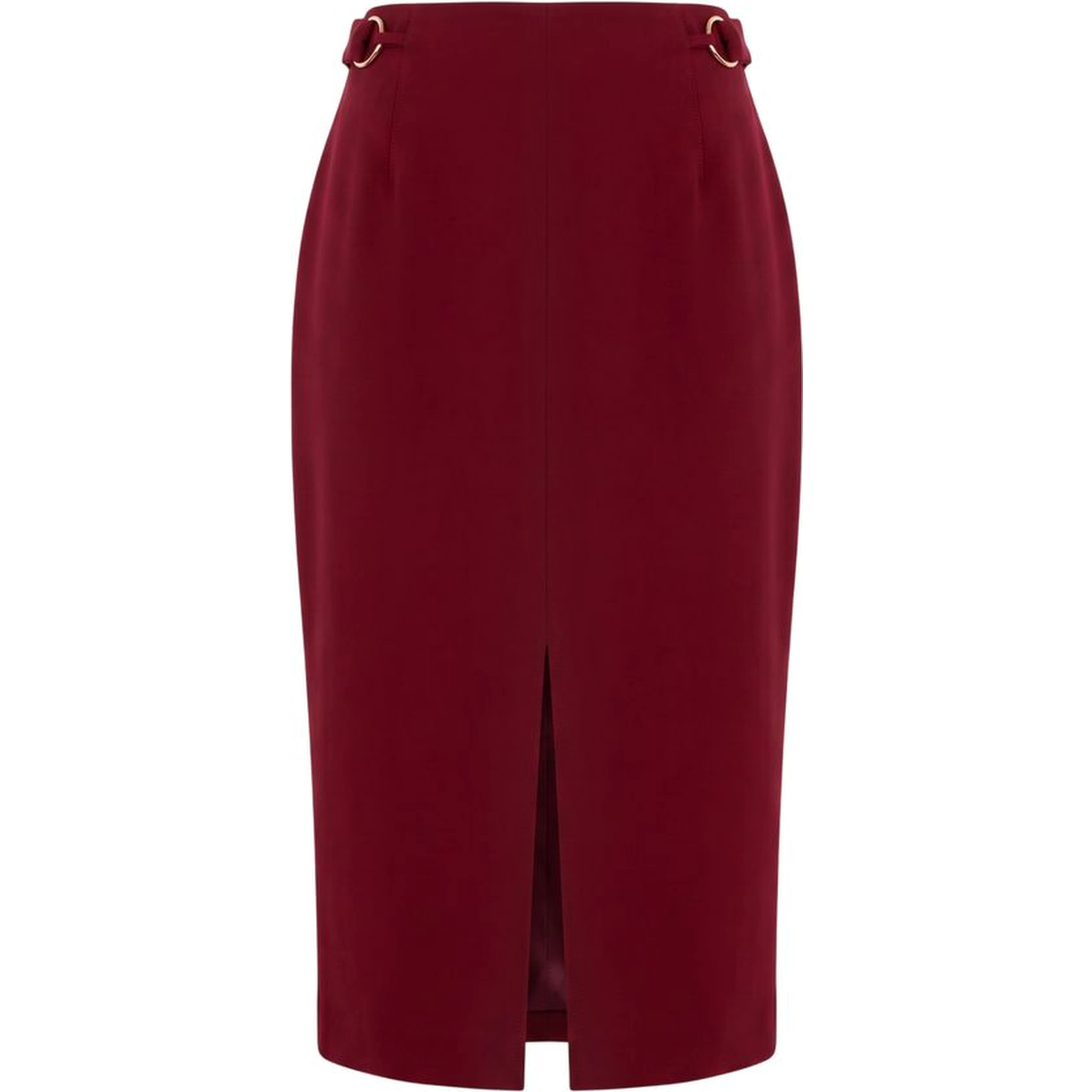 Red Polyester Women Skirt