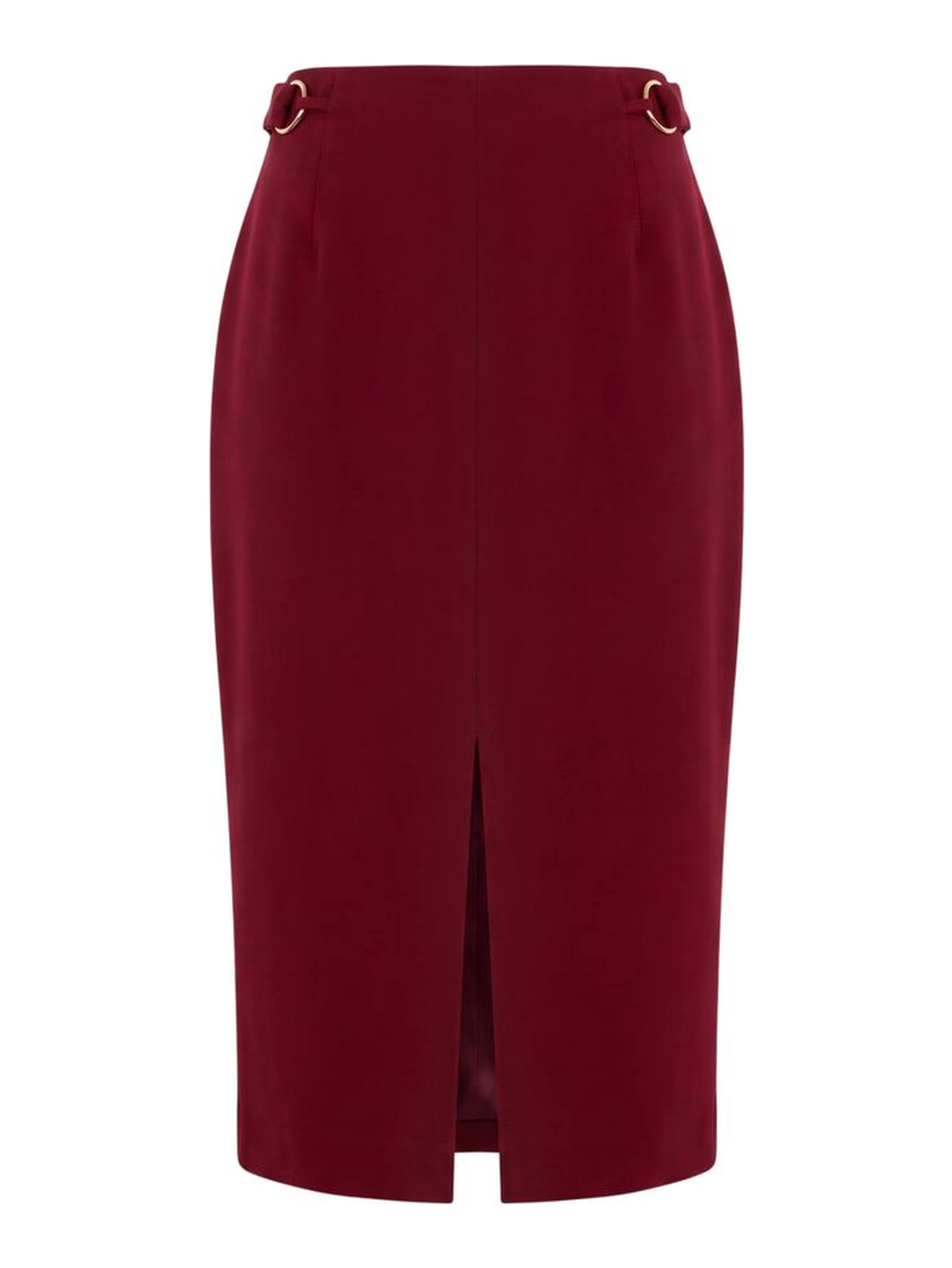 Red Polyester Women Skirt