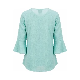 Light Blue Cotton Women Shirt