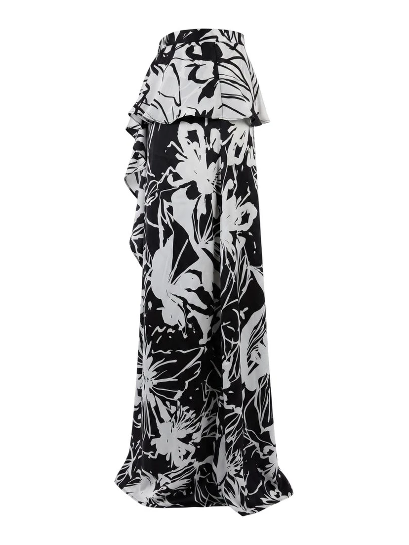 Black Polyester Women Skirt