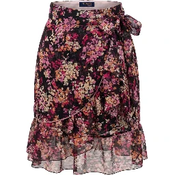 Pink Polyester Women Skirt