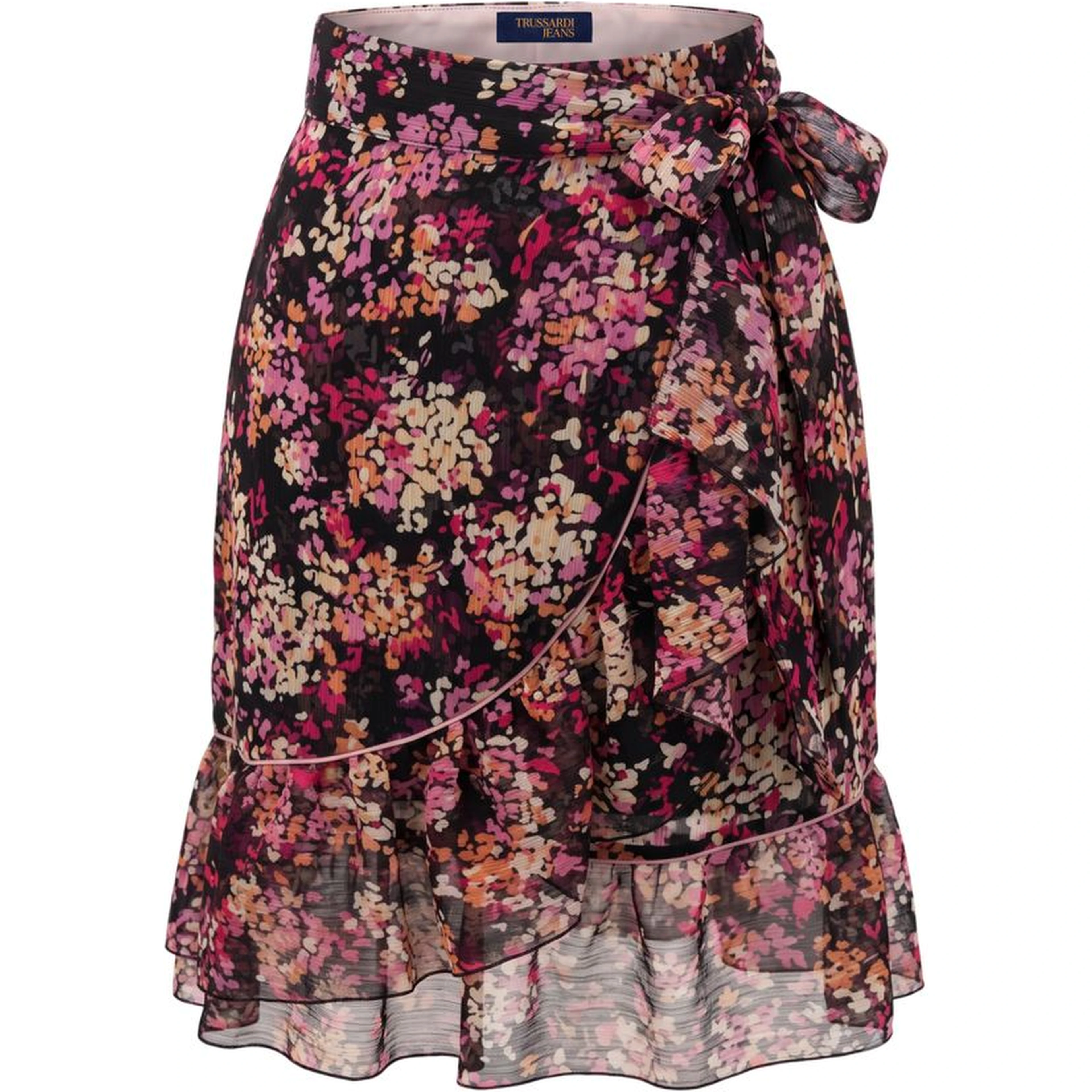 Pink Polyester Women Skirt