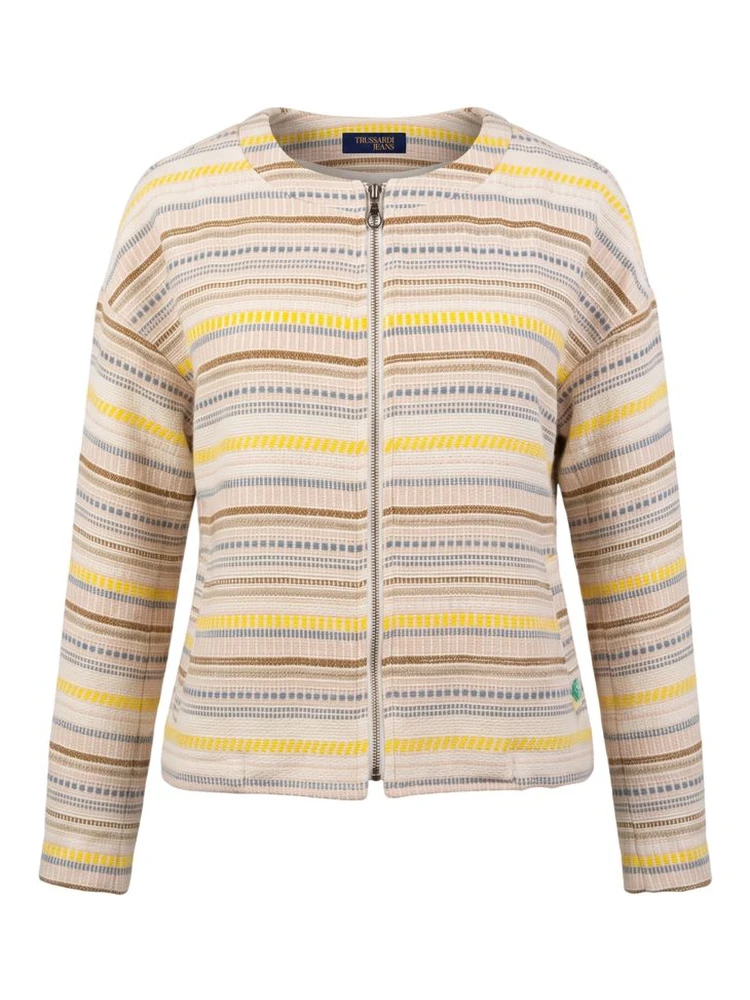 Beige Cotton Women's Jacket