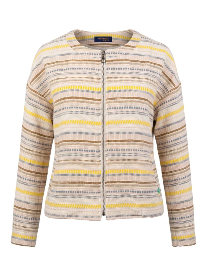 Beige Cotton Women's Jacket