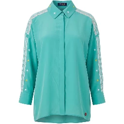 Green Polyester Women Shirt