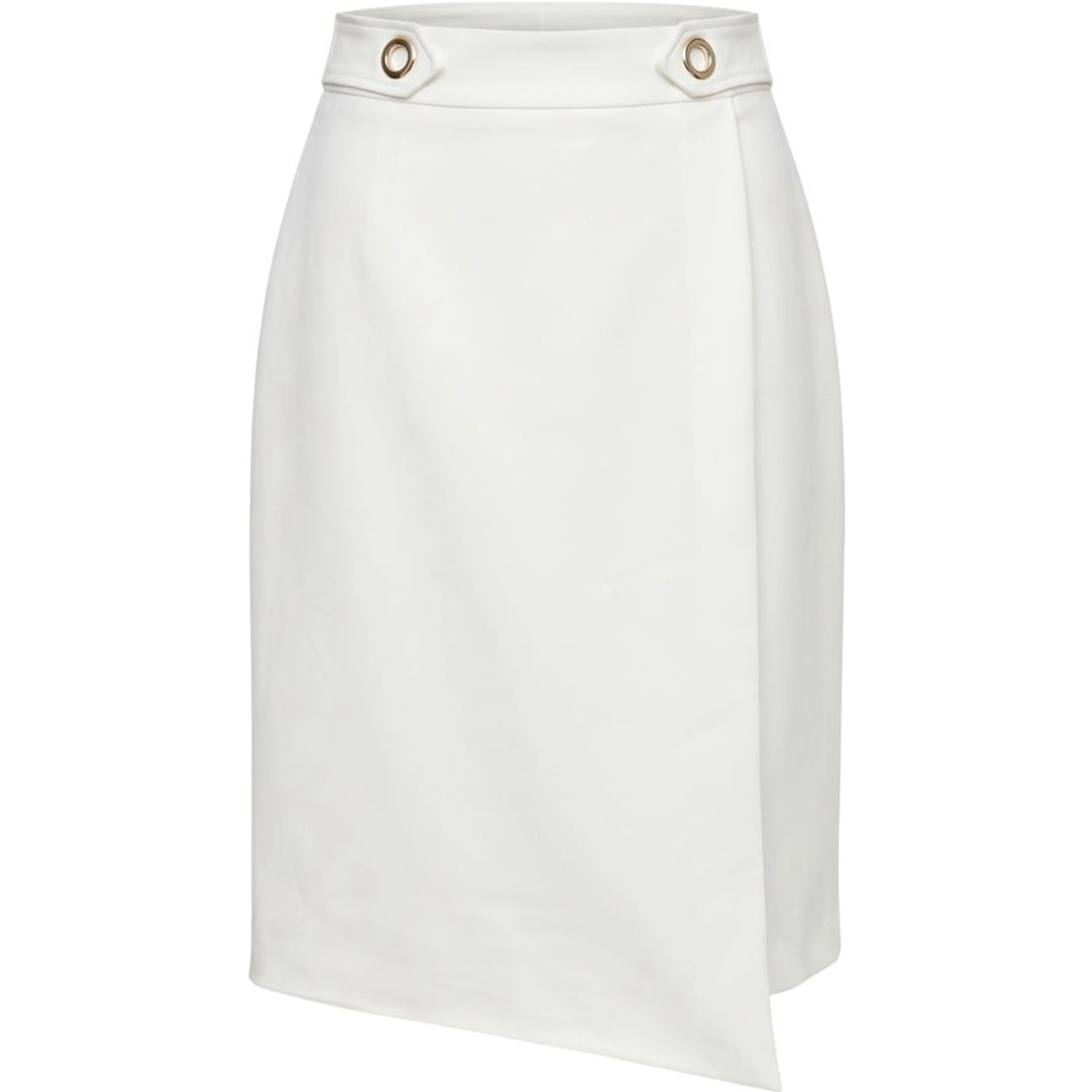 White Polyester Women Skirt